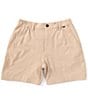 Color:Khaki - Image 1 - Phantom Slub 18#double; Outseam Shorts