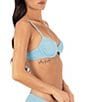 Hurley Pool Days Solid Wide Rib Underwire Bra Swim Top - Image 3