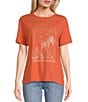 Color:Spice - Image 1 - Relaxed Golden Afternoon Short Sleeve Girlfriend Graphic T-Shirt