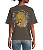 Color:Black - Image 1 - Relaxed Leopardo Slim Boyfriend Graphic T-Shirt