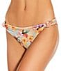 Hurley Scenic Sunset Floral Knotted Moderate Cheeky Swim Bottom - Image 1