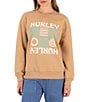 Hurley Segment Long Sleeve Oversized Fleece Sweatshirt - Image 1