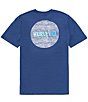 Color:Submarine - Image 1 - Short Sleeve Everyday Circle Graphic T-Shirt