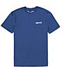 Color:Submarine - Image 2 - Short Sleeve Everyday Circle Graphic T-Shirt