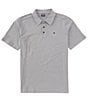Color:Stone Grey - Image 1 - Short Sleeve H2O-Dri Ace Slub Polo Shirt