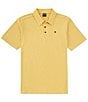 Color:Dusty Cheddar - Image 1 - Short Sleeve H2O-Dri Ace Slub Polo Shirt