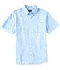 Color:Blue Oxford - Image 1 - Short Sleeve One & Only Stretch Classic Fit Woven Shirt