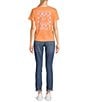 Color:Orange - Image 3 - Smile Classic Graphic T-Shirt