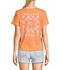 Color:Orange - Image 1 - Smile Classic Graphic T-Shirt