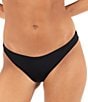 Hurley Solids Adjustable Tie Back Triangle Swim Top & Solid Moderate Bikini Swim Bottom - Image 5