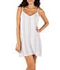 Color:White - Image 1 - Stripe Gauze V-Neck Sleeveless Swim Cover-Up Dress