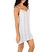 Color:White - Image 3 - Stripe Gauze V-Neck Sleeveless Swim Cover-Up Dress