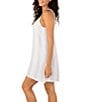 Color:White - Image 4 - Stripe Gauze V-Neck Sleeveless Swim Cover-Up Dress
