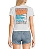 Color:White - Image 1 - Sunkissed Short Sleeve Cropped Graphic T-Shirt