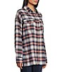 Hurley Wilson Long Sleeve Plaid Brushed Flannel Shirt, Color:Blue - Image 3