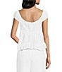 I.N San Francisco Embroidered Deep V-Neck Baby Doll Hankerchief Top - Image 2