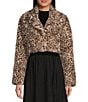 I.N. San Francisco I.N San Francisco Long Sleeve Faux Fur Leopard Print Shrug, Color:Leopard - Image 3
