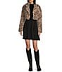 I.N. San Francisco I.N San Francisco Long Sleeve Faux Fur Leopard Print Shrug, Color:Leopard - Image 4