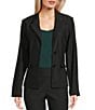 I.N. San Francisco I.N San Francisco Notch Lapel Structured Slim Fit Blazer, Color:Black - Image 1