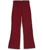 Color:Wine - Image 2 - Big Girls 7-16 Chain-Belted Knit Bootcut Pants