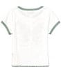 Color:Ivory - Image 2 - Big Girls 7-16 Short-Sleeve Butterfly-Motif T-Shirt