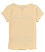 Color:Yellow - Image 2 - Big Girls 7-16 Short Sleeve Peace And Love T-Shirt
