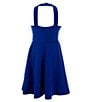 Color:Cobalt Blue - Image 2 - Big Girls 7-16 Sleeveless Cut-Out Scuba Skater Dress