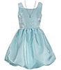 Color:Light Blue - Image 1 - Big Girls 7-16 Sleeveless Shimmer Bubble Hem Dress