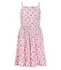 Color:Pink - Image 2 - Big Girls 7-16 Family Matching Sleeveless Solid Twill Vest & Sleeveless Daisy Print Ruffle-Tiered Dress