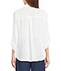 I.N. San Francisco 3/4 Sleeve Button Front Woven Top - Image 2