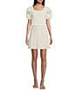 Color:Off White - Image 3 - A-Line Flat Front Pleated Mini Skirt