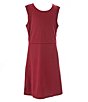 Color:Wine - Image 3 - Big Girls 7-16 Long-Sleeve Plaid Jacket & Sleeveless Solid A-Line Dress Set