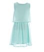 Color:Mint - Image 1 - Big Girls 7-16 Sleeveless Lasercut Popover Dress