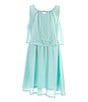 Color:Mint - Image 2 - Big Girls 7-16 Sleeveless Lasercut Popover Dress