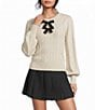 I.N. San Francisco Bow Front Balloon Sleeve Sweater - Image 5