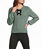 I.N. San Francisco Bow Front Balloon Sleeve Sweater - Image 1