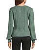 I.N. San Francisco Bow Front Balloon Sleeve Sweater - Image 2