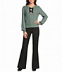 I.N. San Francisco Bow Front Balloon Sleeve Sweater - Image 3