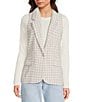 I.N. San Francisco I.N. San Francisco Check Boucle Button Front Coordinating Suiting Vest, Color:Multi - Image 1