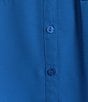 I.N. San Francisco Collared 3/4 Length Roll Tab Sleeve Button-Front Shirt, Color:Sapphire - Image 4