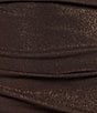 Color:Copper - Image 5 - Cowl Neck Shirred Drawstring Side Bodycon Dress