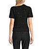 I.N. San Francisco Crew Neck Short Sleeve Bow Sweater - Image 2