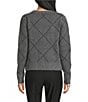 I.N. San Francisco Diamond Stitch Bow Velvet Long Puff Sweater - Image 2