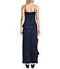 I.N. San Francisco Drape Neck Asymmetrical Ruffled Maxi Slip Dress - Image 2