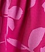Color:Pink Brushed Floral - Image 5 - Floral Print Short Sleeves Smocked Waist Top