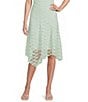 I.N. San Francisco Floral Printed Mesh Lace Asymmetrical Maxi Skirt - Image 1