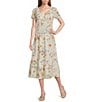 I.N. San Francisco Floral Printed Tiered Trim Maxi Skirt - Image 3