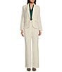 Color:Off White - Image 3 - High Rise Wide Leg Pants