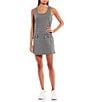 Color:Pat C - Image 1 - Houndstooth Button Front Double Knit Jumper Dress