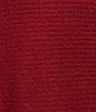 I.N. San Francisco Long Sleeve Crew Neck Cropped Pullover Sweater, Color:Red - Image 4